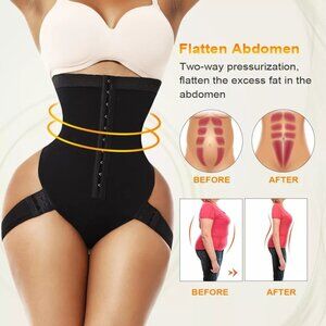 Women’s Tummy-Tuck Waist Breasted Hip Lifting Trousers – High-Waisted Shaping